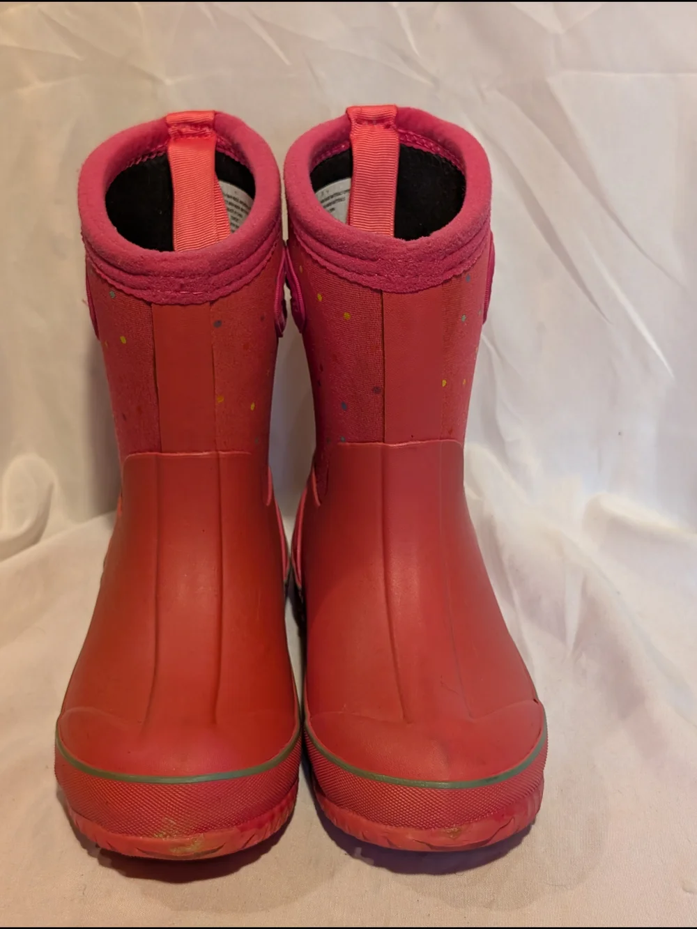Target Kids Red Pink Waterproof Rain & Snow Boots